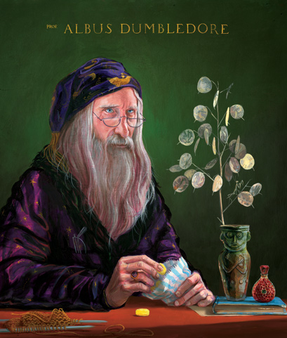 Portrait drawing of Albus Dumbledore